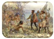 Jacques Cartier rencontre les indiens
