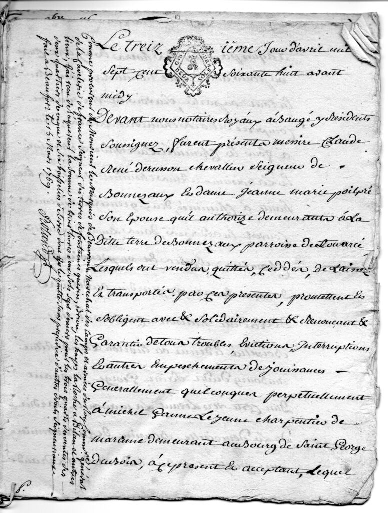 MANUSCRIT 10 LA MARTINIERE