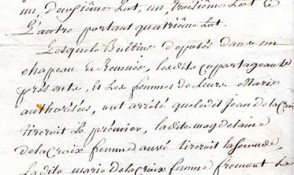 Partage 4 lots de 1804